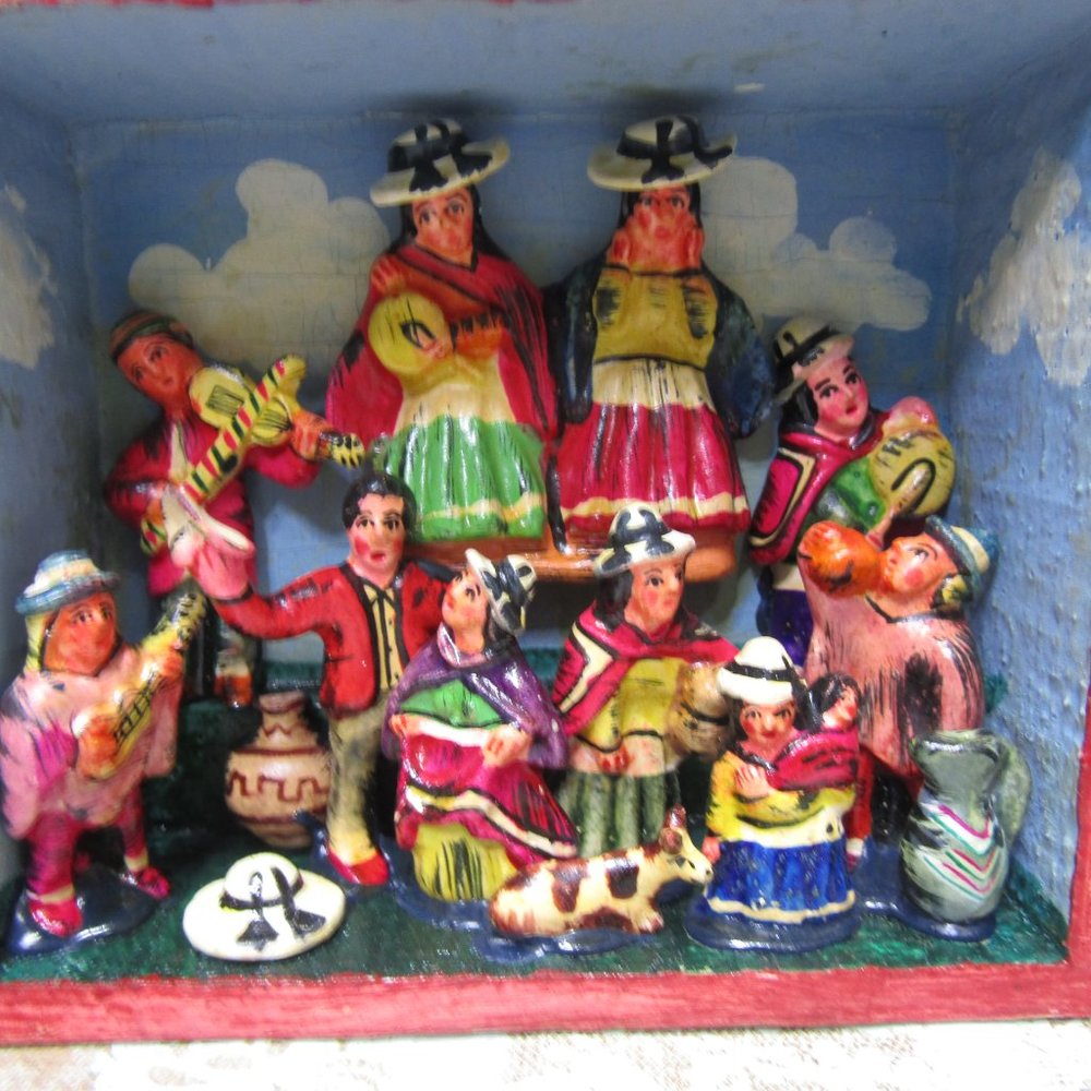 Vintage Angel Castro Retablo Folk Art - Picture 3 of 14